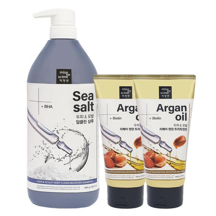 

mise en scène Hair & Scalp Deep Clean Booster Shampoo 800g + Treatment 300g x2 (30107767)
