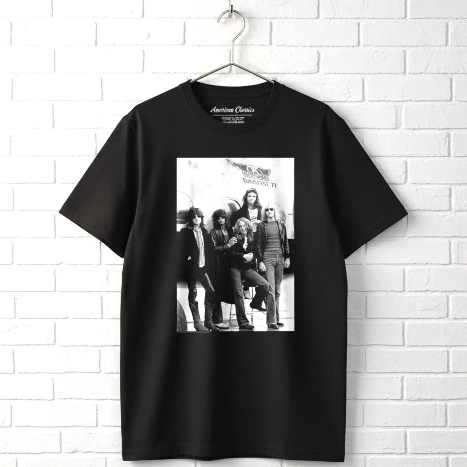 Aerosmith Eurofest 1977 Vintage Photo Men s T Shirt XXXXL