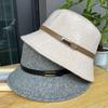 Belt Decoration Retro Elegant Basin Hat Men'S And Women'S Simple Fisherman'S Hat Woolen Fashion Hat
