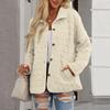 Women's Lightweight Jacket Casual Winter Open Front Button Coat Outwear