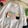 Fashion Women T-Shirts Japanese Cute Cat Sushi Printing Short Sleeve Oversize O-Neck Soft Summer Casual Female Clothes