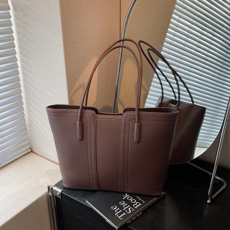 Large-capacity Commuter Bag for Women's New High-end Sense Simple and Versatile Single Shoulder Underarm Tote Bag