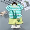 Childrens Short-Sleeve Sets Cotton Boys T-Shirts Baby Summer Clothing Girls Shorts Infant Clothing Summer Clothing