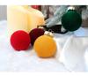 Christmas Flocked Plush Ball Ornament Set, Holiday Tree Decorations