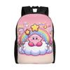 K-Kirbys Laptop-Rucksack Damen Herren Mode Buchtasche für College Schule Studenten Cartoon Tasche