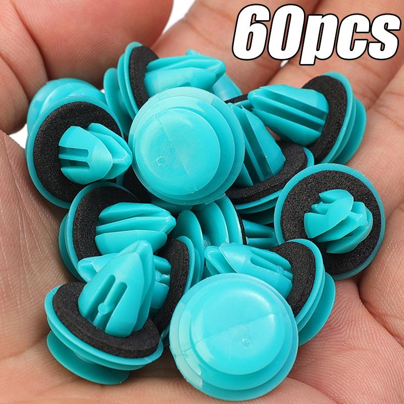 100/20PCS Auto Door Panel Clip with Seal Ring Auto Fastener Rivet Bumper Clip Retainer Car Interior Retaining Accessories