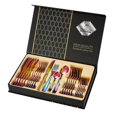 Stainless Steel 24-Piece Cutlery Set: Knife, Fork, and Spoon Gift Box