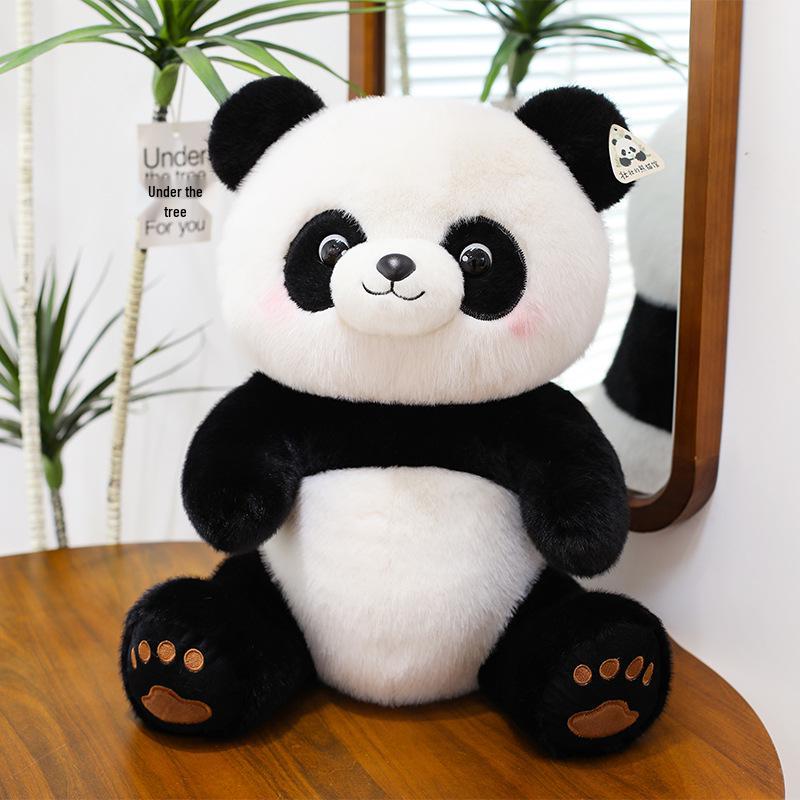 Realistic Sitting Panda Plush Toy - Cute and Perfect for Birthdays