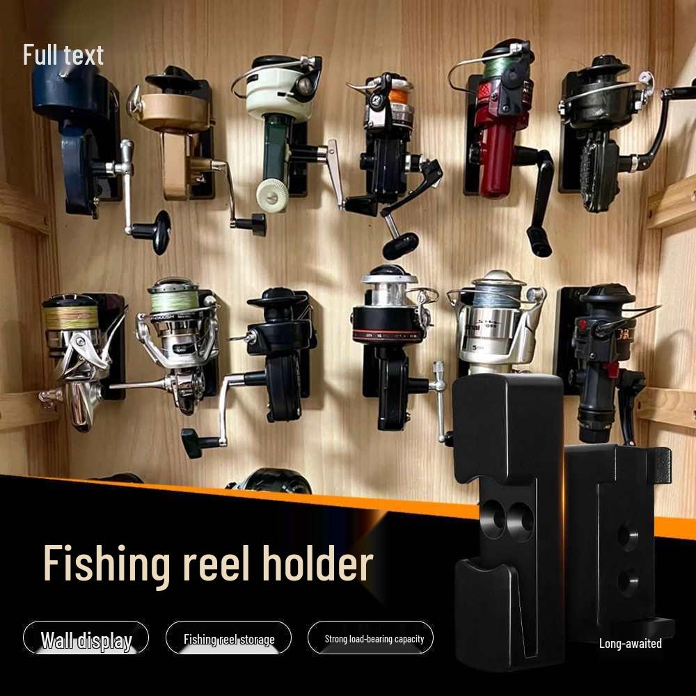 Dual-Use Fishing Reel Storage Rack for Baitcasting & Spinning Reels with Pegboard Accessories