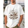 European Sizes White T - Shirt for Men: "Follow The Word Not The Herd" Biblical Cow Graphic