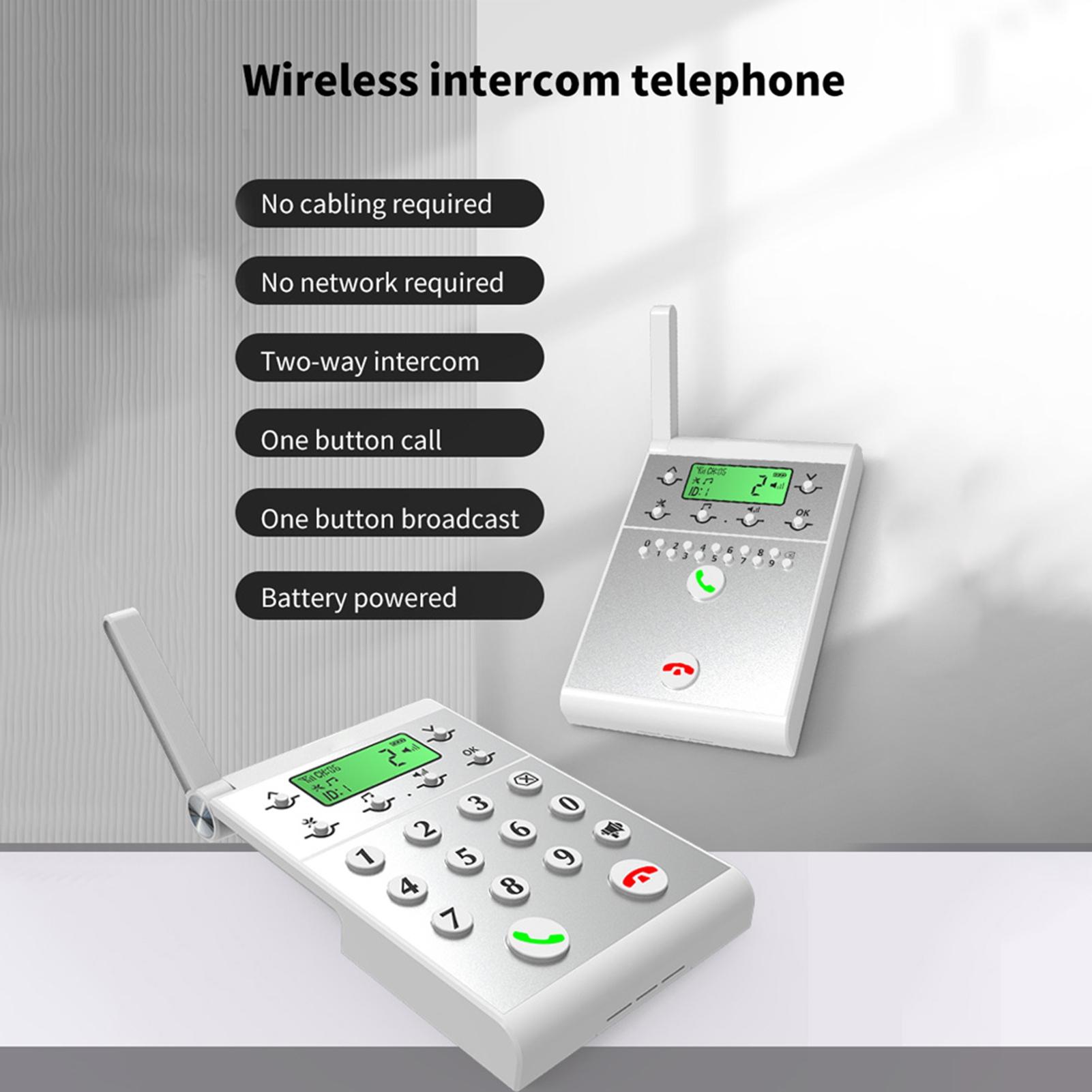 Système d'Interphone Sans Fil Machine d'Appel Vocal Numérique Intelligente Machine d'Interphone Sans Fil Interphone Téléphonique pour Entreprise Maison Appelant Roo