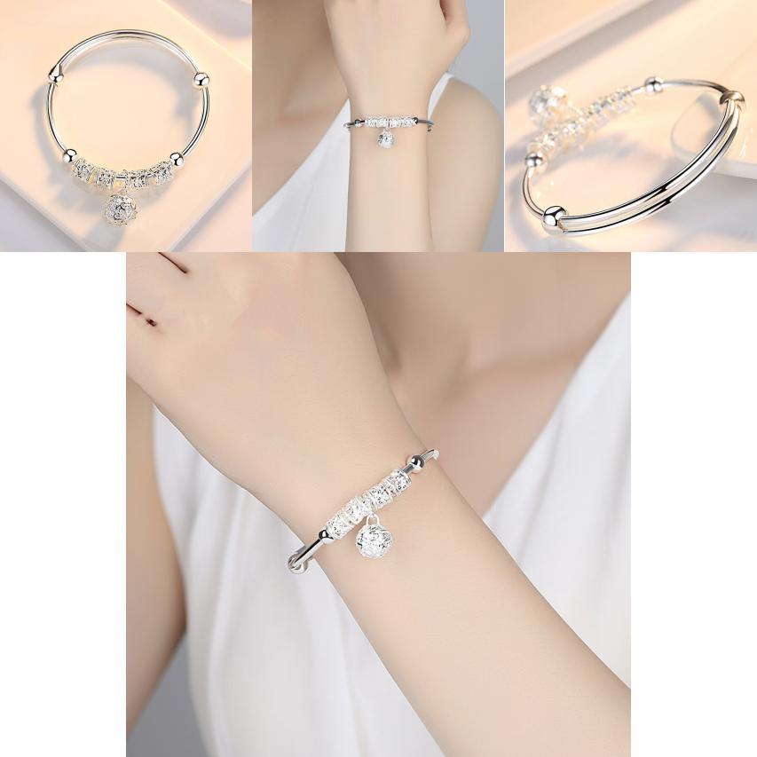 High Quality Exquisite Fashion Cute Ball Cuff Bracelet Chain Bangles Jewelry For Women