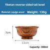 Acacia Wood Salad Bowl, Wooden Creative Rice Bowl, Environmentally Friendly Round Wooden Bowl