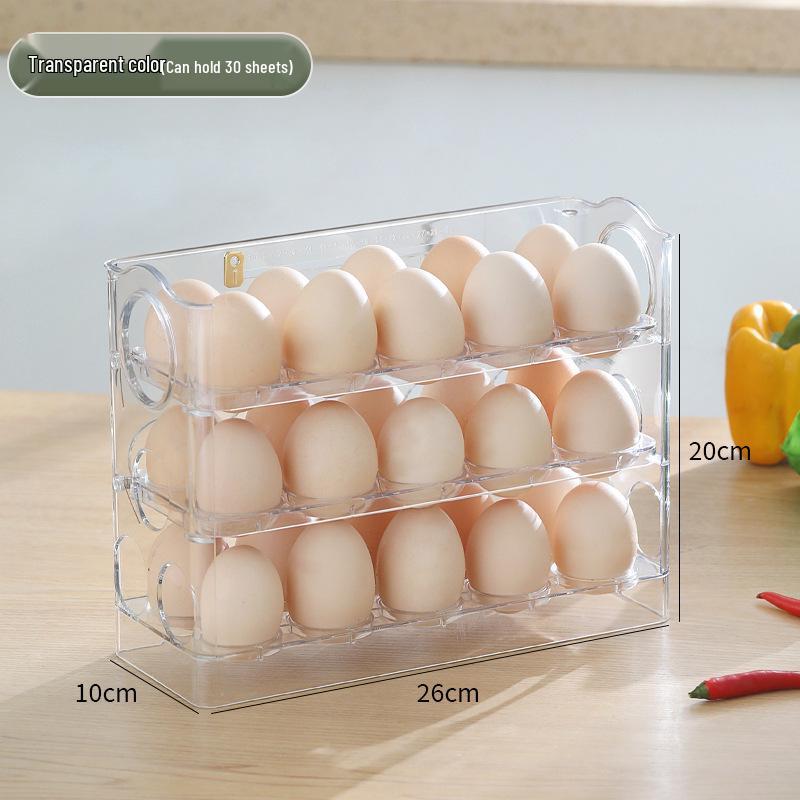 Reversible Egg Storage Box for Refrigerator Door - Food Grade Organizer Tray