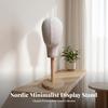 Mannequin Head Stand Wooden Base Hat Home Storage