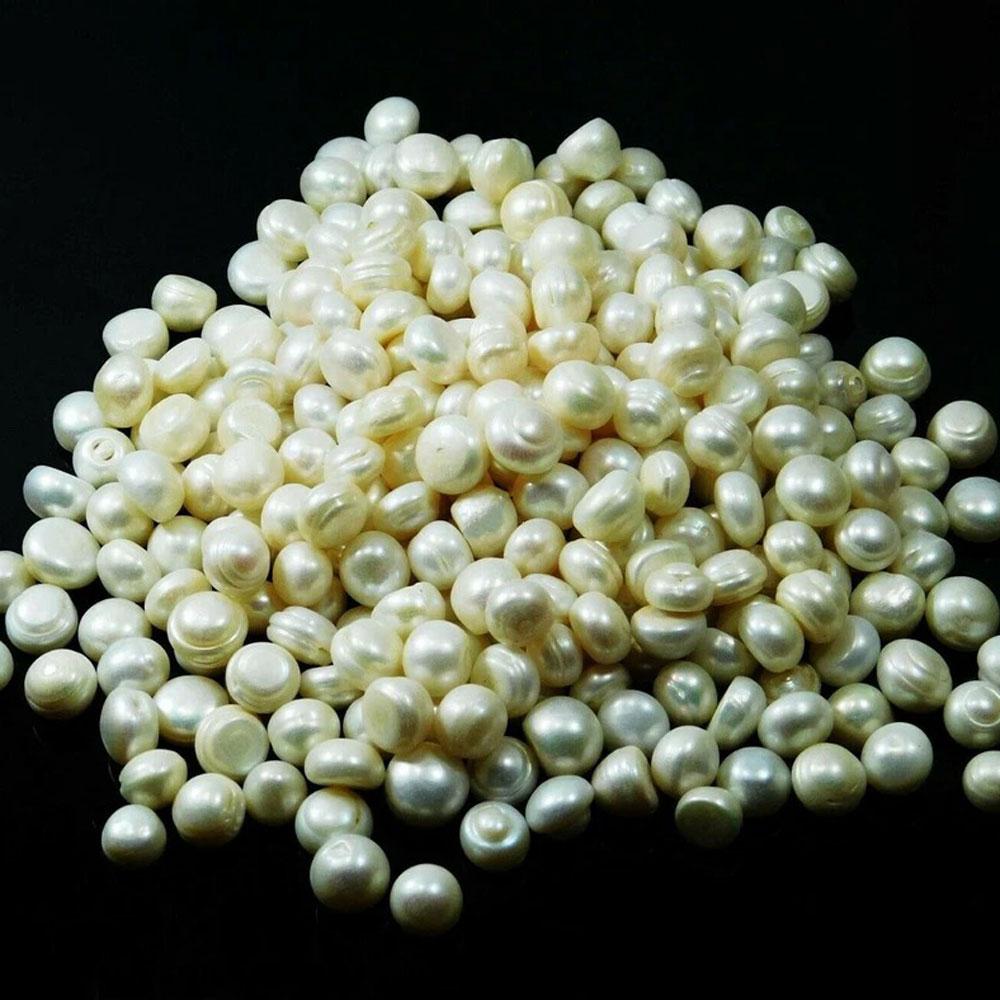 Lot of 15 Round Cut Natural White South Sea Pearls – 6-9 Ct Each, High Luster, Undrilled – Certified Genuine Pearls Lot Gems