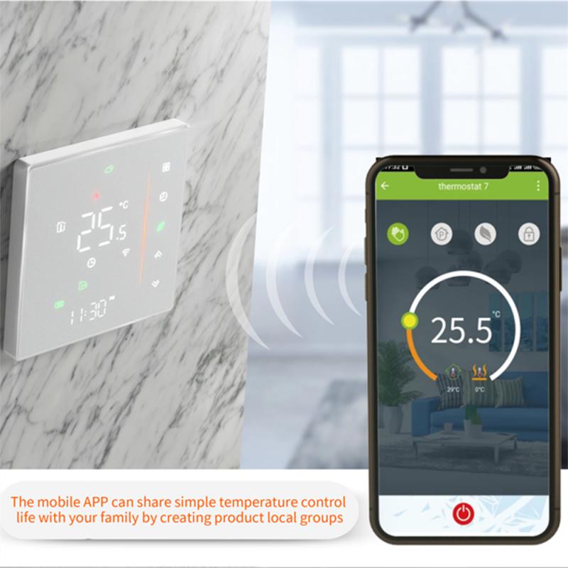 Alexa 2 pipe/4 pipe termostat de cameră Fan Coil TUYA -Fi HVAC regulator de temperatură pentru încălzire și răcire 24VAC 95-240VAC Opțiune