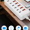 6 USB 6 Type C Charger Power Strip Universal Fast Charging Phone Charger Adapter Electric Socket Extension Cable Table Socket