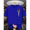 Men's Fashion T-shirt  Rose  Pattern Printed Men's T-shirt Top