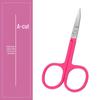 Stainless Steel Eyebrow, Nose, and Beauty Scissors with Round, Curved, and Pointed Heads