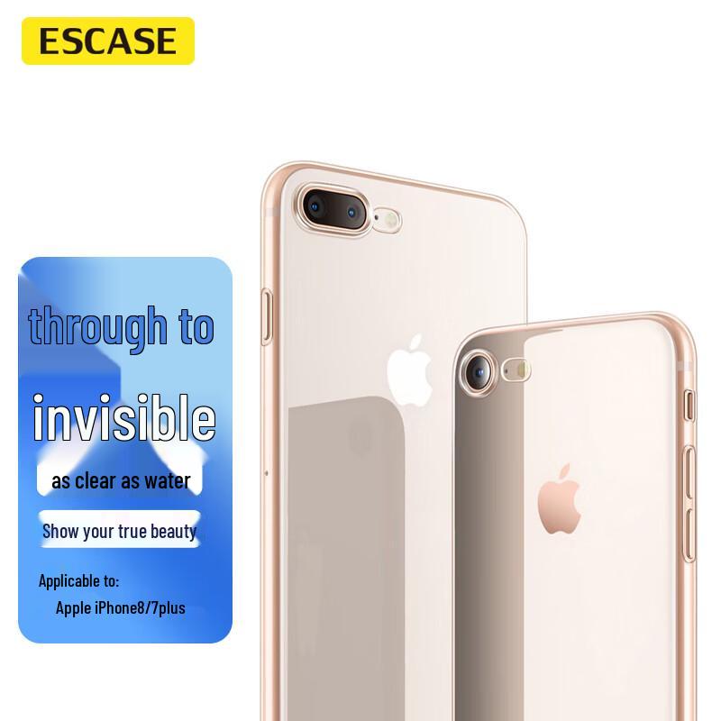 Прозрачный противоударный чехол из ТПУ ESCASE для iPhone iPhone 8 Plus / 7 Plus