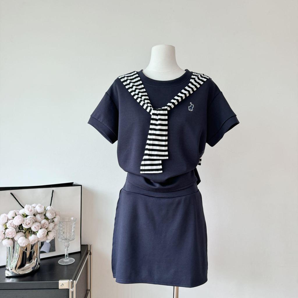 Korean Style Casual Sporty Women's Summer Three-Piece Outfit - Loose Pony Shawl Set