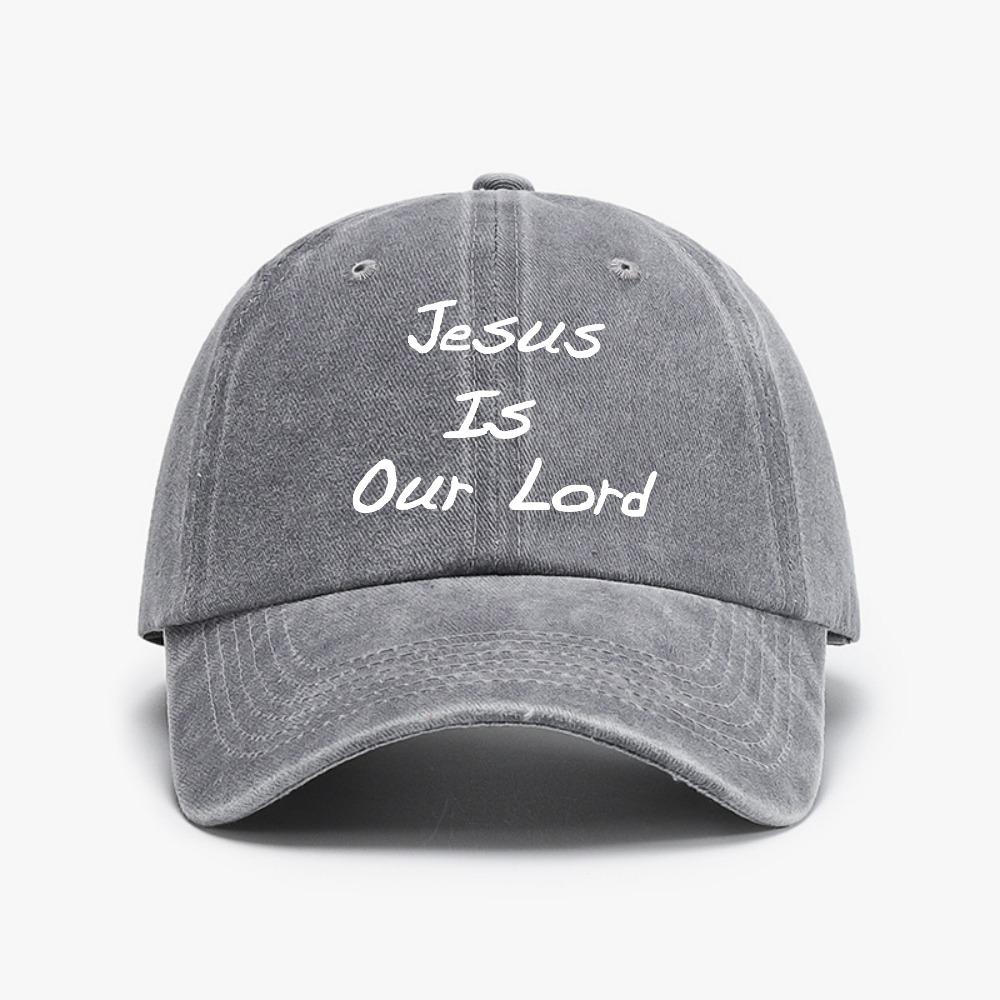 Jesus is our lord Baseball Cap Vintage Washed Denim Hat fashion Snapback Caps For Unisex Women Hip Hop Cap Dad Hats Adjustable