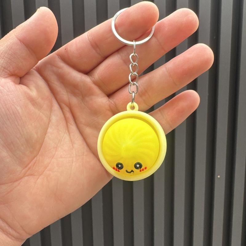 1Pc Dumpling Keychains Cute Baozi Steamer With Lights For Gift Bags Partyfavors Wedding Favors For Guests