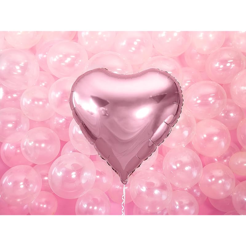 PartyDeco Heart Light Pink 61cm Film and Aluminum Balloon FB23M-081J