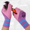 Latex Wrinkles Working Gloves Pink Protective Mittens Durable Rubber Coated Glove  Female