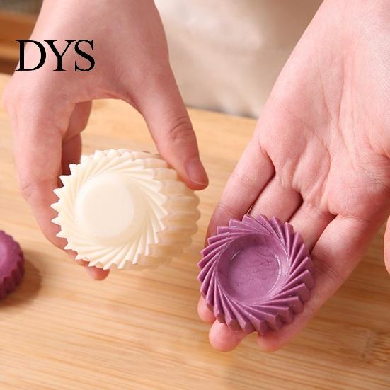 Mooncake Press Mold 12PCS Double Ended with Scalloped Edge, Floral Texture Hand Home Baking Gadgets Cookie Stamp, DIY Dessert Maker for Pastries