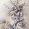1Pc Flower Pearl Embroidery Applique Patch Sew On Hat Clothes For DIY Lace Fabric 47*16CM