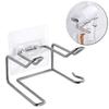 Self Adhesive Wall Mount Hair Dryer Holder Waterproof Rack for Dyson and Most Dryers with Brush and Iron Storage Organizer