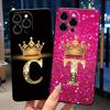 Glitter Crown Lucky Letter Pattern Shockproof Couple Phone Case For Doogee Note 58 58 Pro Casing Soft Silicone Black Cover