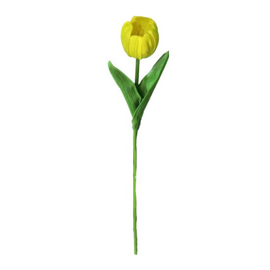 Real Touch Artificial Tulip Flower 13.7" PU Faux Tulips Lifelike Fake Tulip with Long Stem for Wedding Home Table Centerpiece Spring Garden Decor