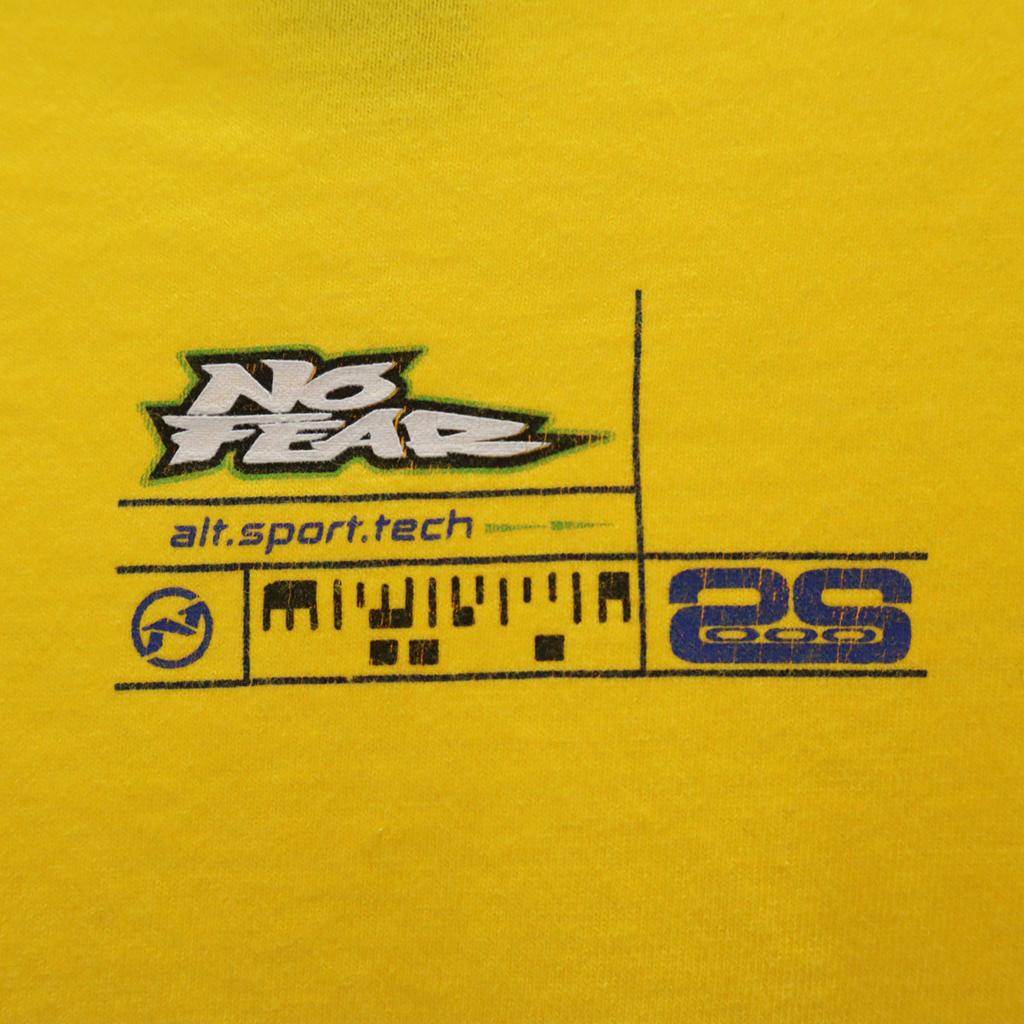 NO FEAR Made In USA Short Sleeve T-shirt XL Yellow Men's Used