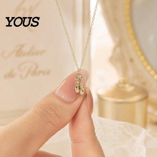 Schönes Halsketten für Damen Ballettschuhe Halskette, Eleganter Ballerina Anhänger Zierlich Zart Tänzerin Stilvoller Schmuck Mädchen Bequem Alltag