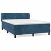 VidaXL Lit à sommier tapissier et matelas Bleu foncé 140x190cm Velours 3127611