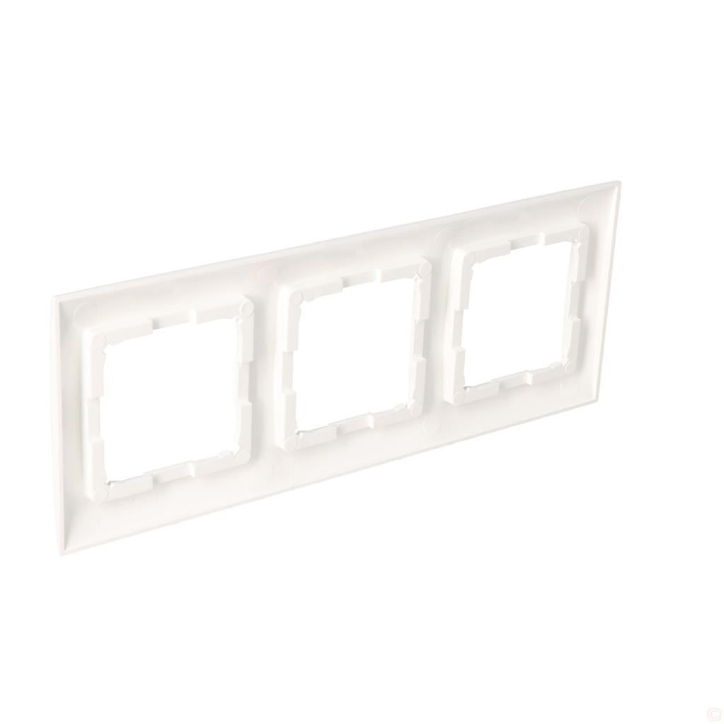 3-gang Universal Frame IP20 / IP44, White Simon54