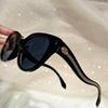 Retro Cat Eye Women Sunglasses Fashion Brand Gradient Lens Unisex Sun Glasses Punk Stylish Snake Decoration UV400 Eyewear
