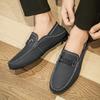 Fashion Comfort Genuine Leather Men Loafers All-match Lazy Shoes Breathable Moccasins Fashion Men Casual Shoes Slip-on Men Walking Shoes