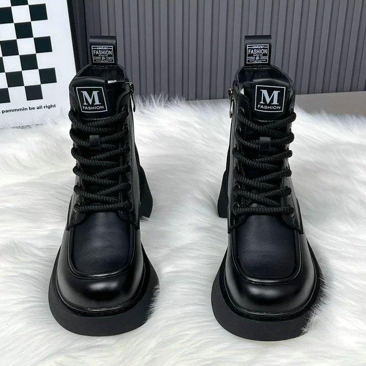 Popular Foreign Style Martin Boots Women's Winter 2025 New Velvet Thickened Northeast Cotton Boots Waterproof, Non-slip and Warm Short Boots