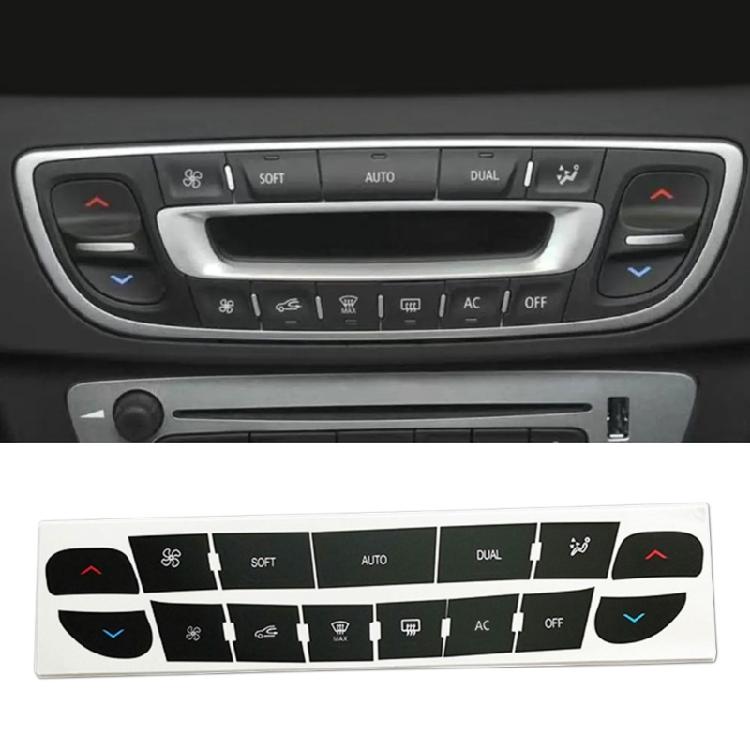 PVC Automotive Button Repair Decal Black AC Control Panel Sticker Air Conditioner Button Fix Sticker for Vehicle Models