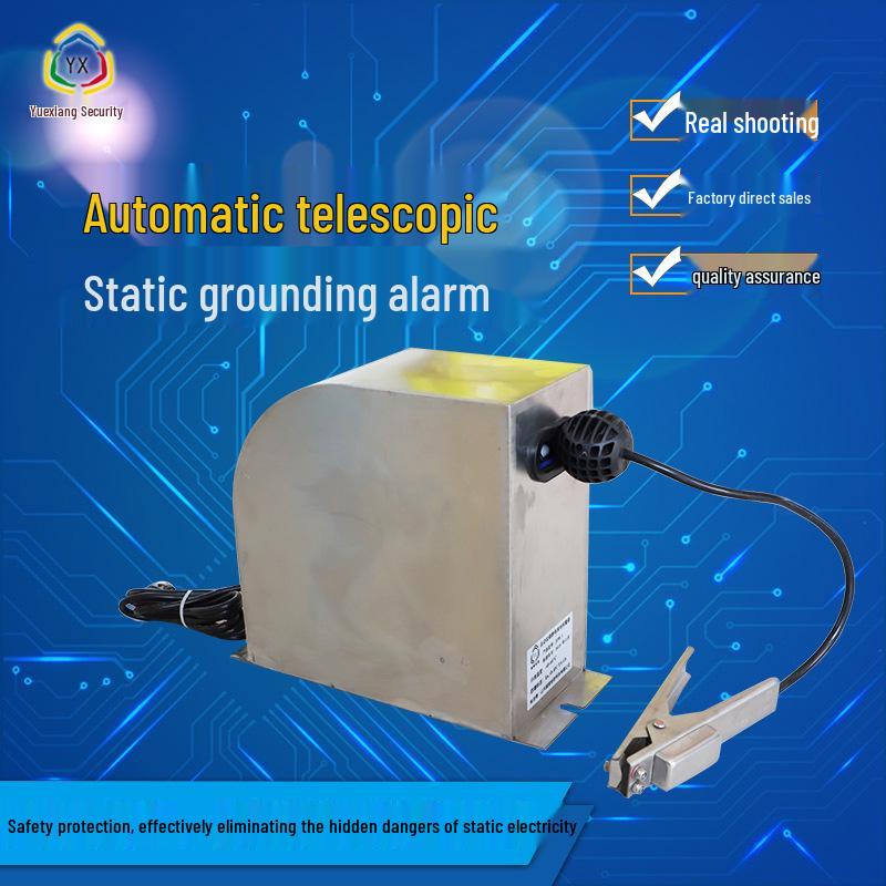 Automatic Retractable Grounding Alarm with Sound and Light for Gas Stations No