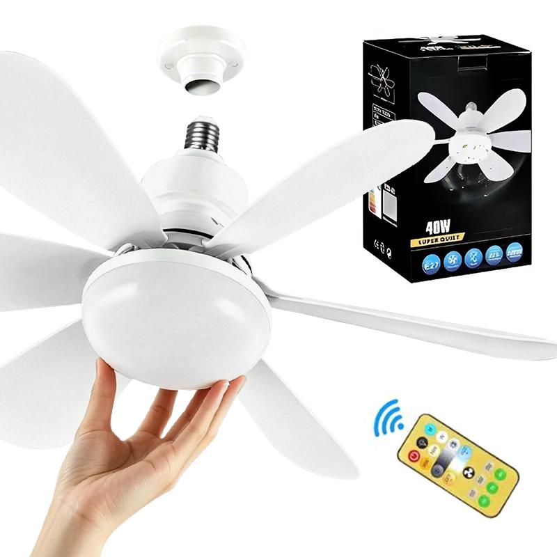 Mini Ceiling Fan with Light LED Professional Remote Control Smart Bulb Fan SMD High Brightness Electric Ceiling Fan for Office