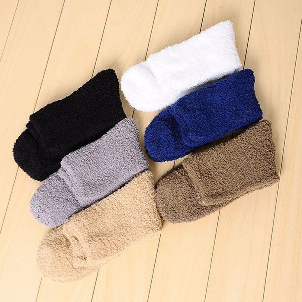 7 Colors Home Warm Men Women Cashmere Fluffy Socks Floor Bed Sleep