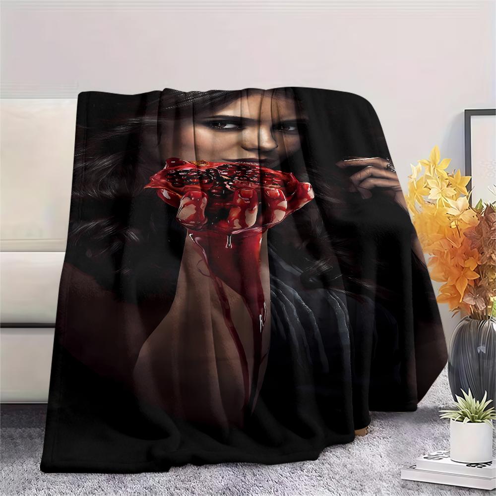 Vampire TV Characters Print Flannel Blanket,High Quality Comfortable for All Seasons,Home Decor,Warmth and Comfort,Perfect for Christmas Gifts