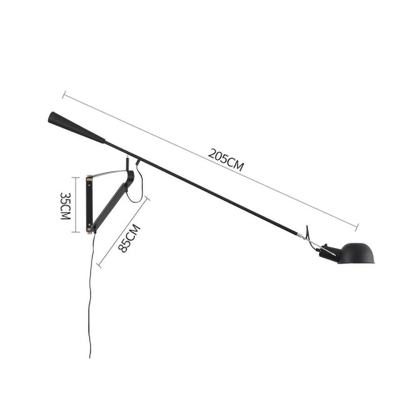 Italian Flos 265 Mid-Century Industrial Swing Arm Wall Lamp - Minimalist Design for Living Room or Reading Nook