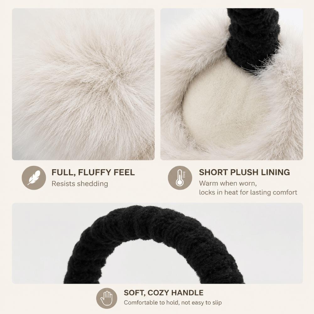 Folding Winter Earmuffs Faux Fur Ear Warmer Fashion Earflap Protection for Men Women