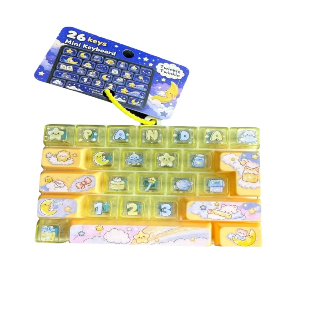 26 Key Decompression Button Toy Mini Keyboard Keyboard Keychain  Hanging Charm